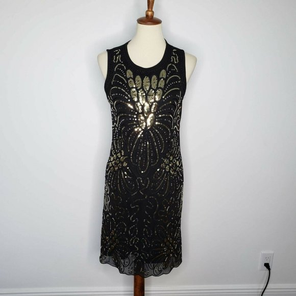 Michelle Lynn Black Sequin Front Dress - Picture 8 of 10